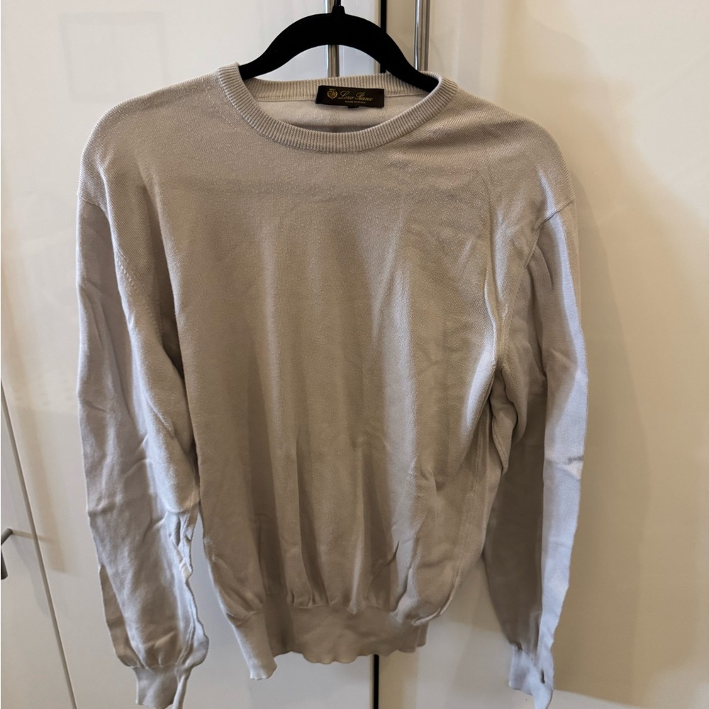 Loro Piana Gray Crewneck Sweater